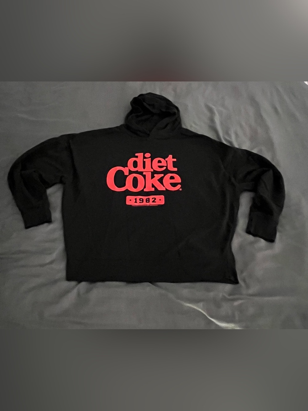 Diet Coke 1982 Light Weight Black Hoodie with Red Logo